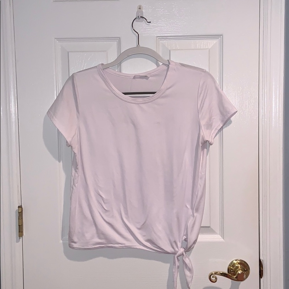 Mady & Nell White T-Shirt with Side Tie